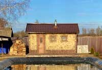 Каркасная баня снаружи