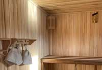 Каркасная баня внутри